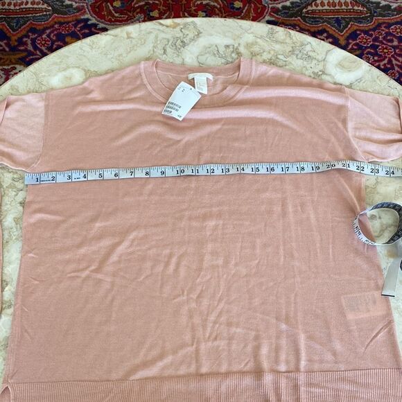 NWT H&M Soft Pink Oversized Light Knit Sweater - Picture 12 of 13